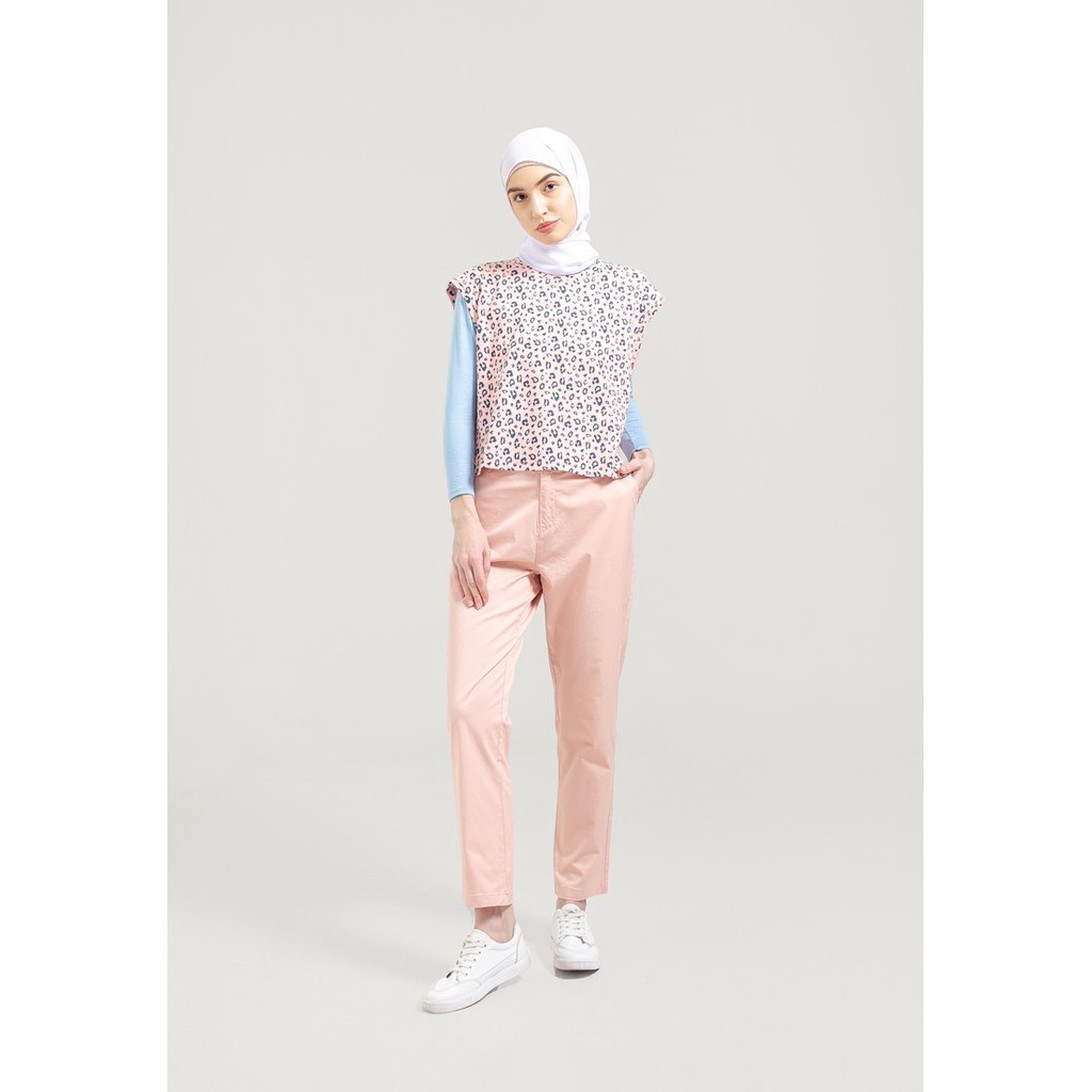 3Second Sleveless T Shirt Leopard Cozy Cotton 140322