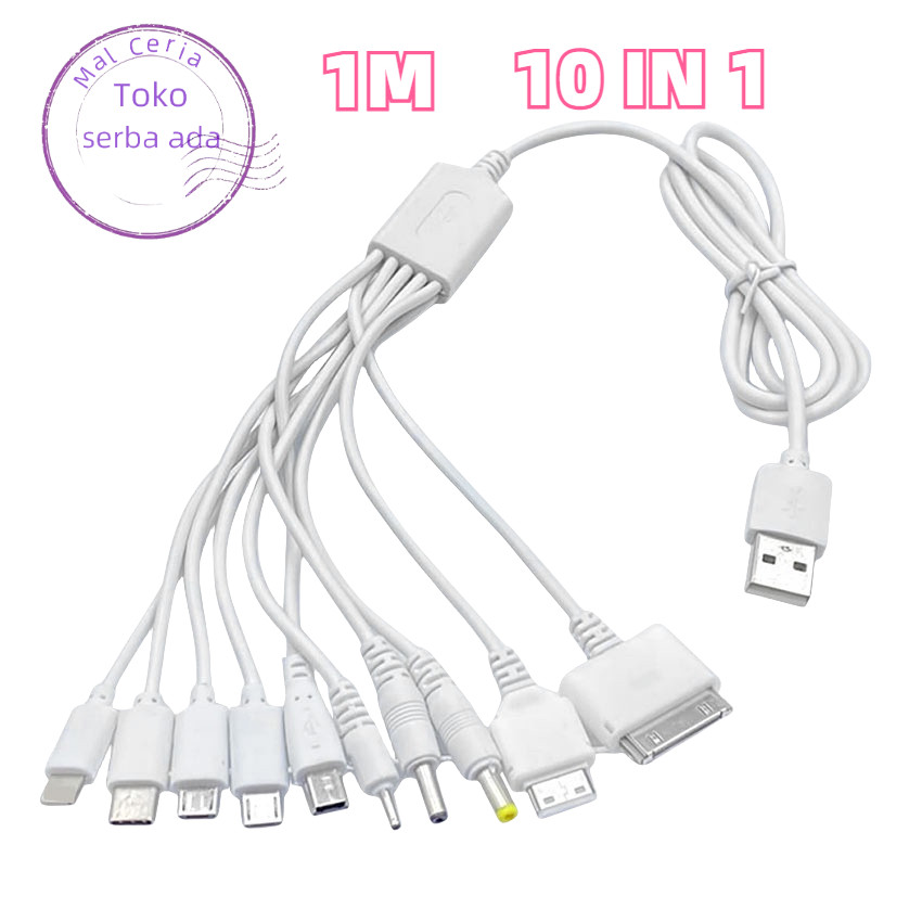 1M Kabel Charger Multi Cumi 10 In 1 / USB Kabel Data