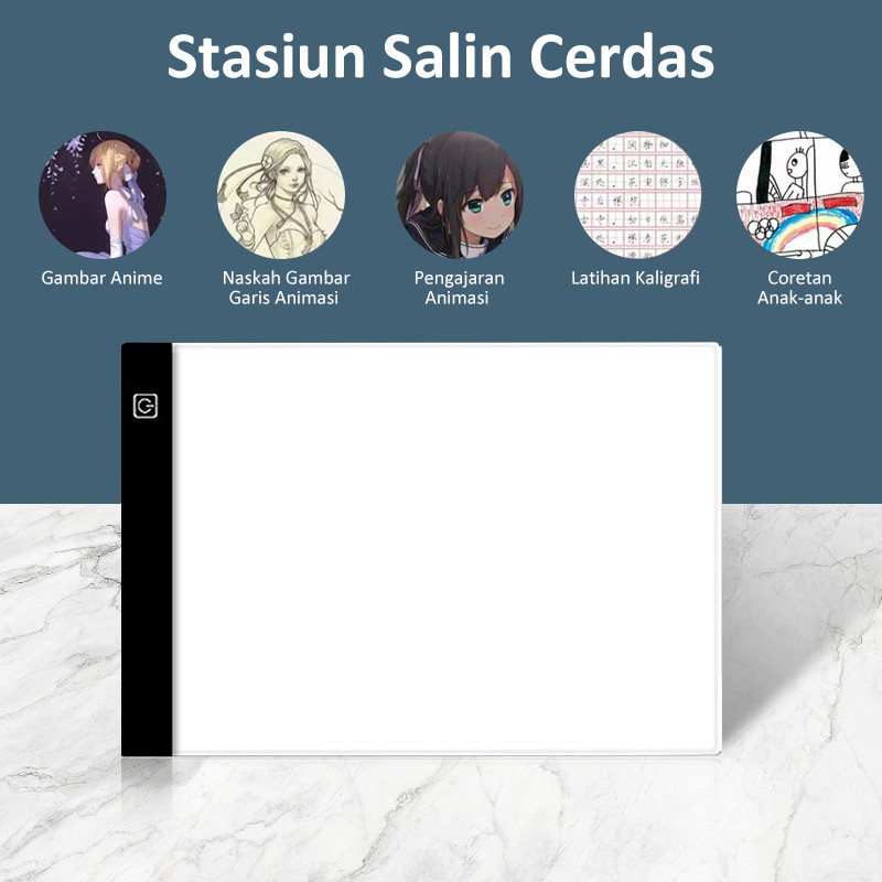 

Ultra Slim LED Light Pad A3/A4/A5 Drawing Tracing Board Copy Board Stensil Board Papan Jiplak Gambar Anak Dewasa​