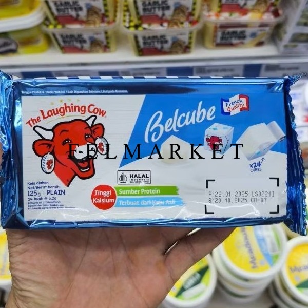 

The Laughingcow Belcube Plain Cheese / Keju Olahan Tinggi Kalsium / 125 gr