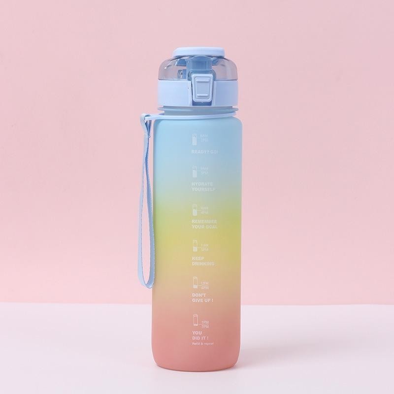 [MP] BOTOL MINUM TRITAN RAINBOW 1 LITER SEDOTAN+STIKER 1 L VIRAL GRADASI BOTTLES KITCHENWARE WATER