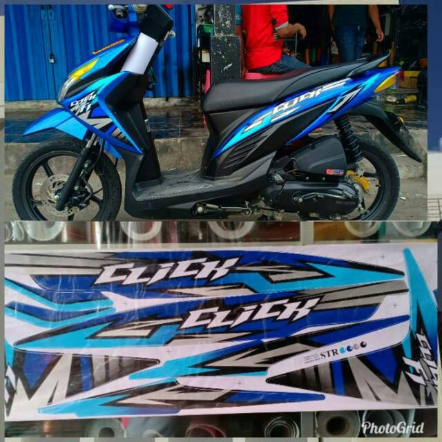 STRIPING STIKER LIS VARIASI HONDA VARIO 110 FI LED 2014 - 2019 click thailand