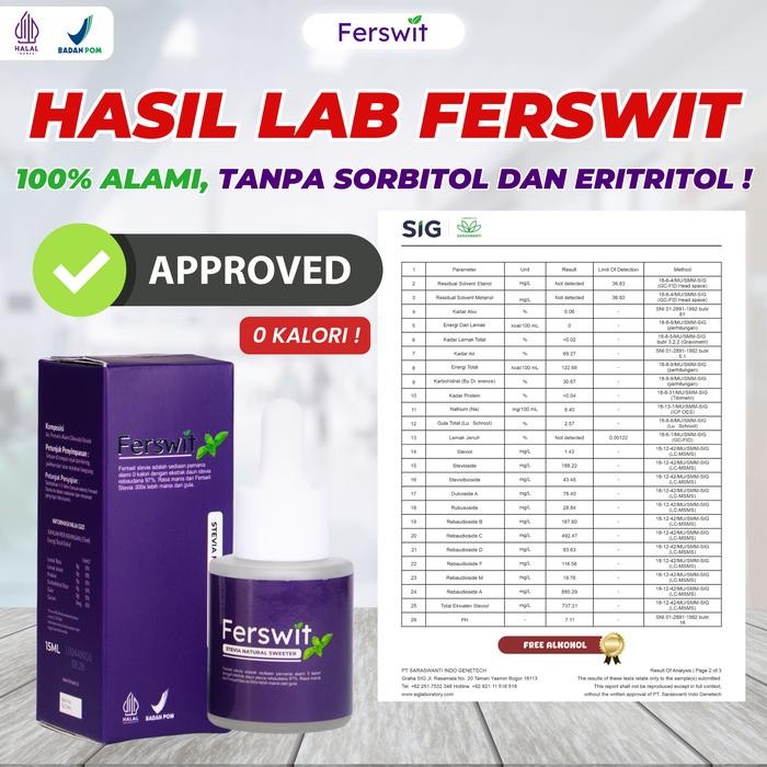 

Ferswit Stevia Alami 100% Original Paket 1 Botol
