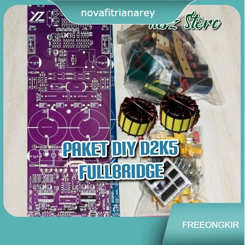 Paket DIY D2K5 fullbridge Full fitur class d Amplifier dobel feedback