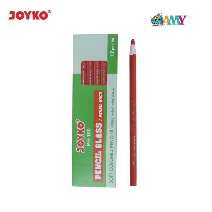 

(1BIJI) JOYKO PENCIL KACA MERAH PG100 AMY STASIONARY