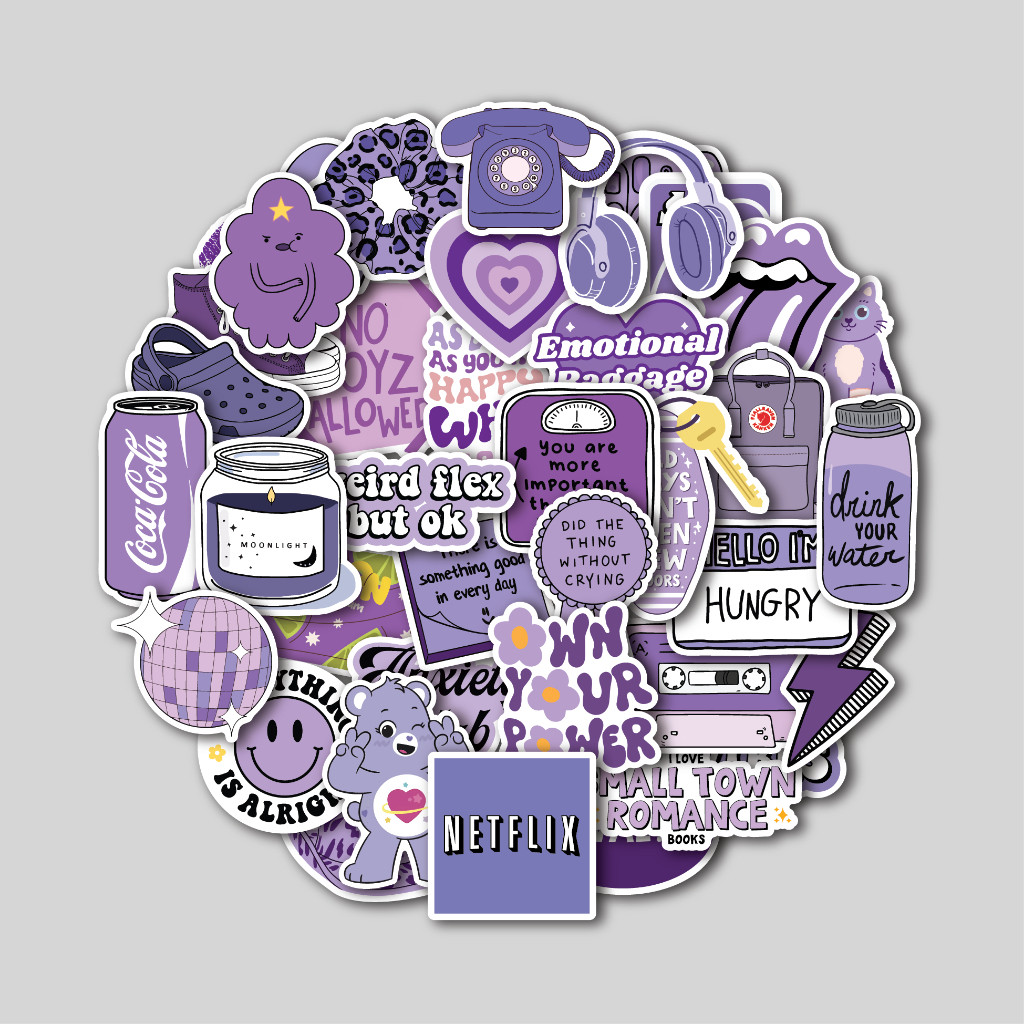

STICKER PACK PURPLE AESTHETIC | STICKER TUMBLR | STIKER LAPTOP KOPER HELM