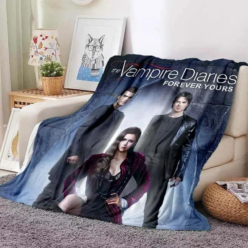 The Vampire Diaries 3D printing flannel plush blanket bedspread lazy blanket Sherpa blanket travel s