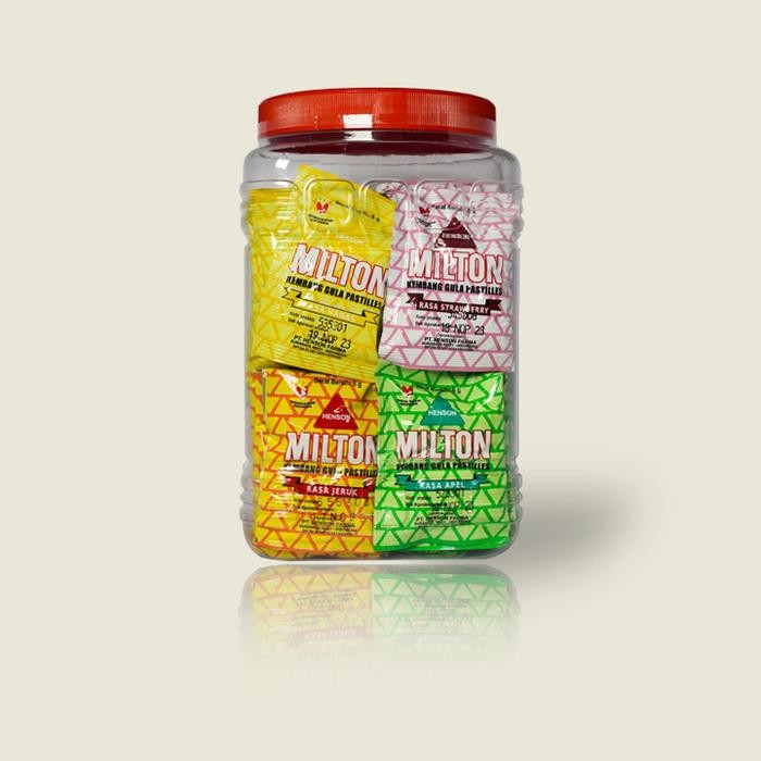 

MILTON PASTILLES family pack kemasan toples isi 60 pcs - toples isi 60 pcs