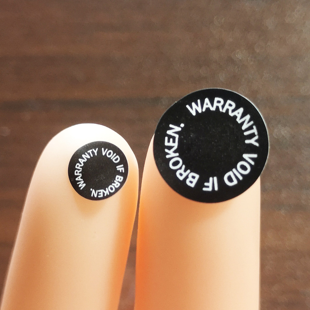 

6/8/11/14mm WARRANTY VOID IF BROKEN Screw Hole Sticker Tamper Evident Brittle Paper Security Seal Removal Proof Open Invalid