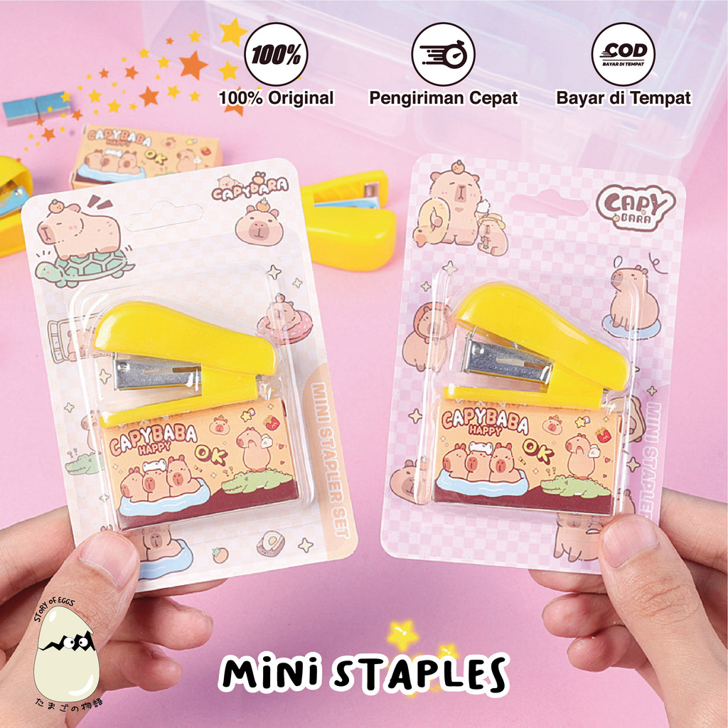 

2 In 1 Staples Mini Capybara l Isi Staples l Hekter Kecil l Stapler l Stapler Kecil l Staples Kecil
