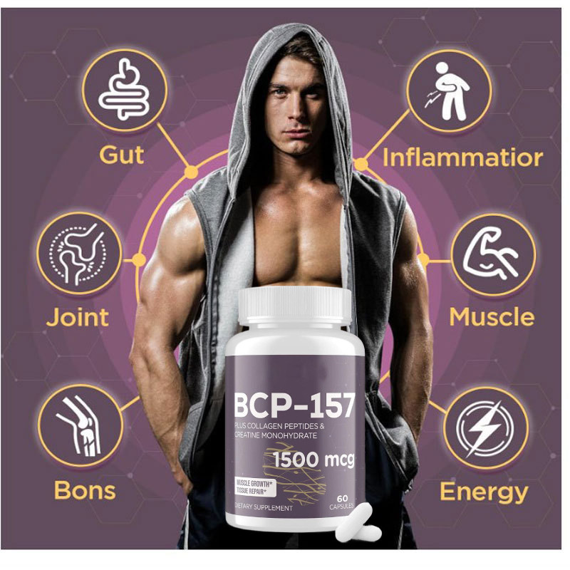 Suplemen BPC-157 + Kolagen Kreatin - Percepat Pemulihan Otot Sendi Jaringan 60 Kapsul CO875