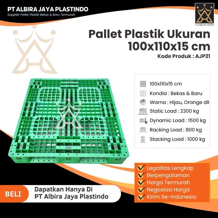 

Pallet Plastik Ukuran 100x110x15 cm