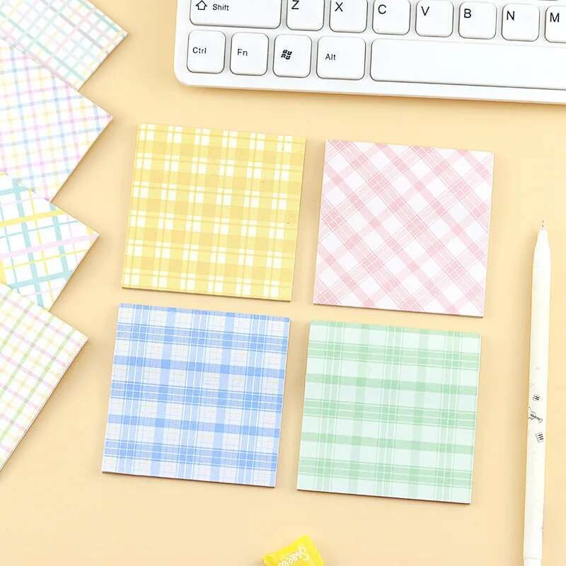 

4 Piece Lytwtw's Cute Kawaii Oil Painting Starry Sky Sticky Notes Memo Pad Stationery Office School Suppl Planner Sticker