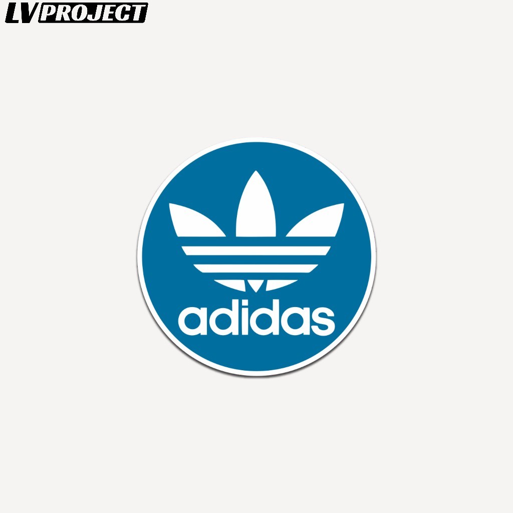

Sticker Logo Brand Bulat Casual Stiker Adidas Vinyl Laminasi Glossy Laptop Hp Tumblr Koper