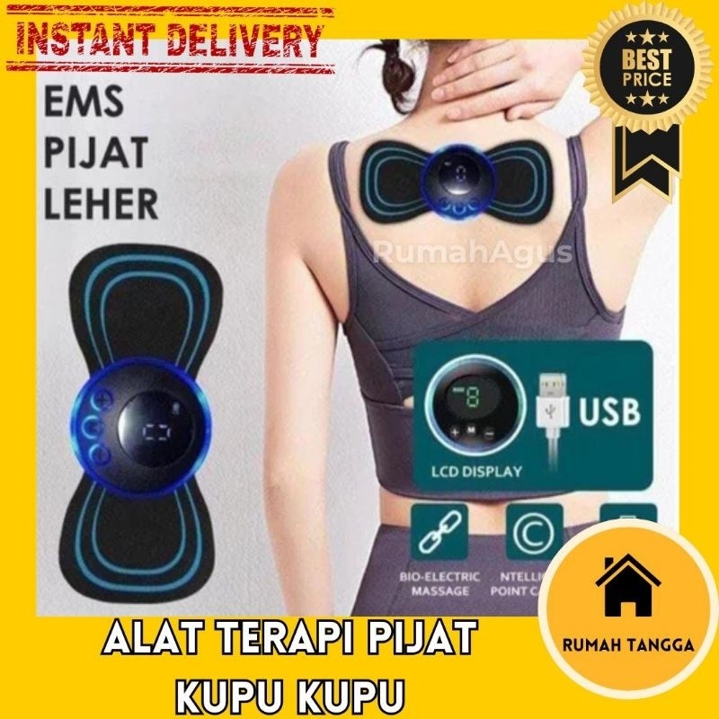 Hokichan Alat Pijat Terapi Elektrik Listrik EMS Display Kupu Pemijat Tempel KAKI PINGGANG PUNGGUNG L