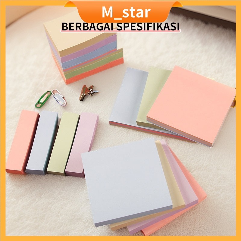 

(100 Lembar) Sticky Notes 5 Warna Campur Catatan Memo Aesthetic / Catatan Tempel Warna Campur Buat Kantor Sekolah