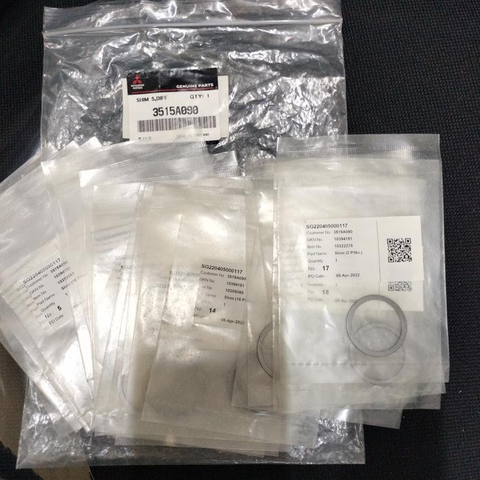 

Shim set fr diff drive pinion rr 3515A090