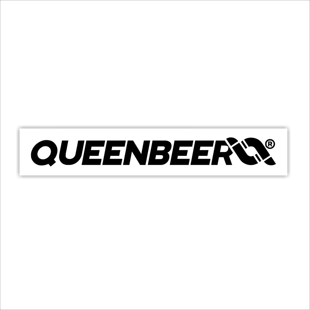 Stiker Sticker Brand Distro Case Phone Queenbeer Logo Basic Aesthetic Pop Art helm tumblr dinding la