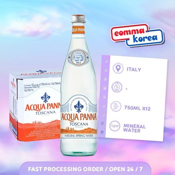 

Acqua Panna Natural Mineral Water 750ml [ dus isi 12 botol ] Khusus Instan - Only Instant Delivery