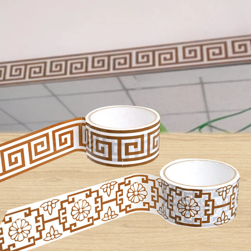 

4.8cm x 15m Retro Aesthetic Masking Tape Roll - Gold Self-Stick Sticker Tape for Scrapbooking, DIY Art, Journal Decor & Basic Crafting - Ideal for Retro Themed Projects, Gift Wrapping & Creative Design