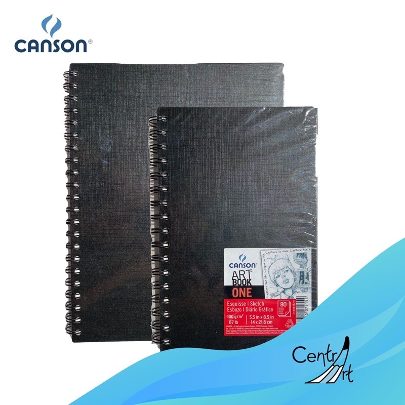 

CANSON ONE ARTBOOK SKETCHBOOK SPIRAL BLACK 100GSM 80 LEMBAR