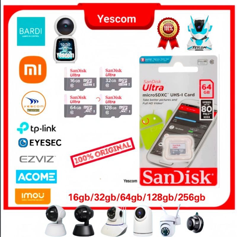 MEMORI MICRO SD SANDISK 32GB ORIGINAL