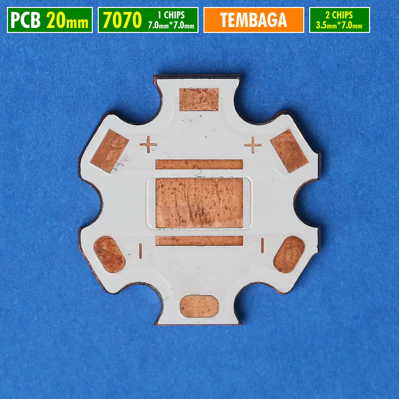 PCB 7070 20mm Tembaga Led 7x7mm XHP70 XHP 702 P70 Chip Ukuran 7mm x 7mm Cree MCP Yinding Senter Lamp