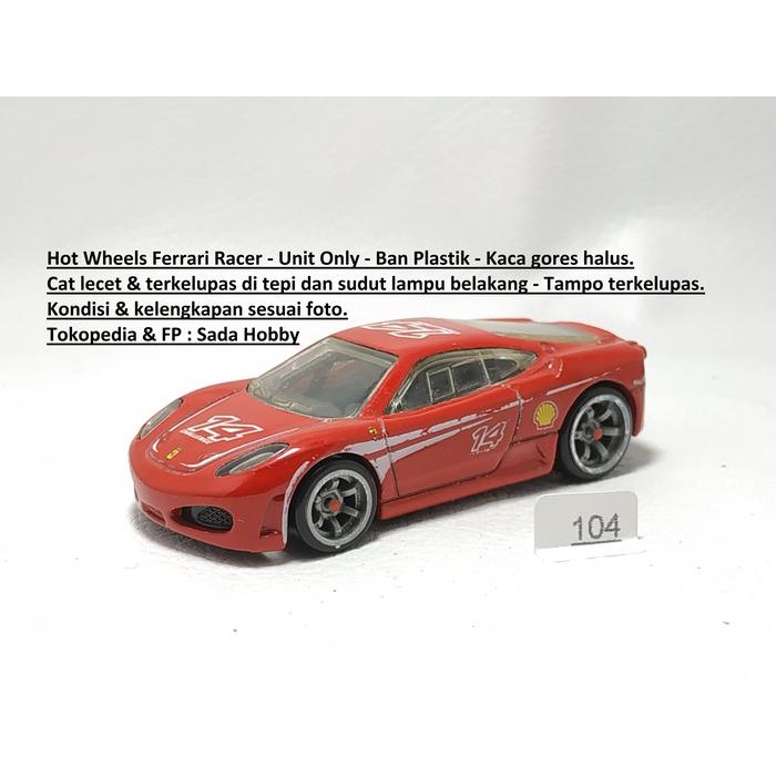 TS08 Hot Wheels Hotwheels Ferrari Racer Ferrari F430 Challenge Merah Unit Only 2ND