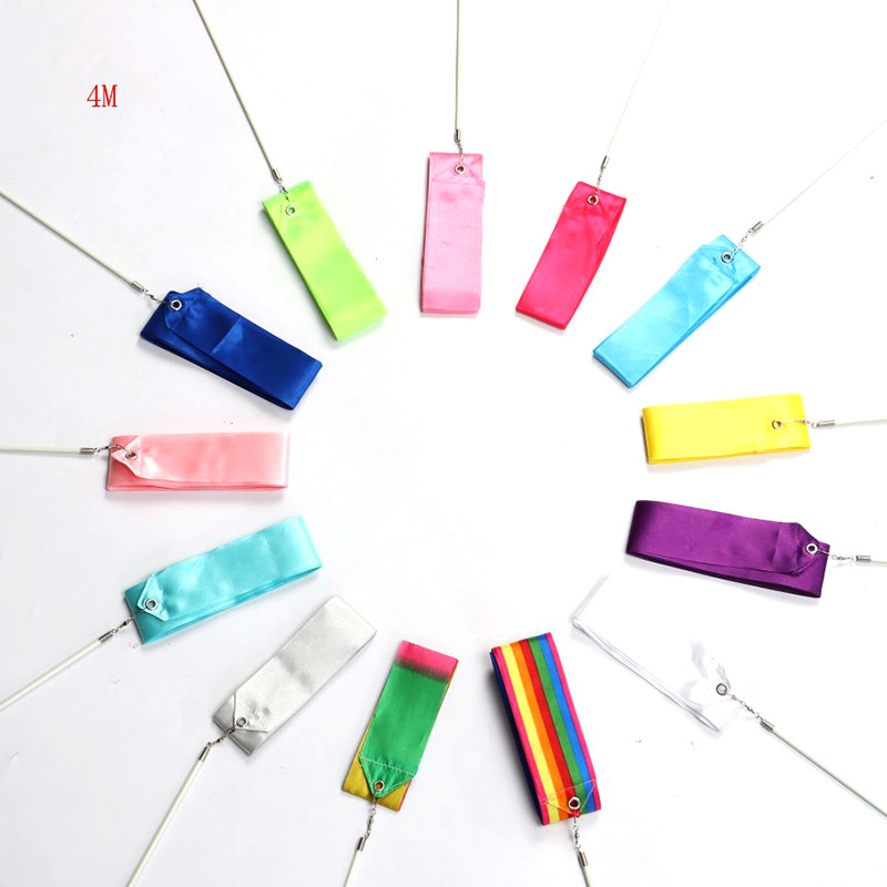 2/4M Professional Colorful Gym Ribbons Dance Ribbon Rhythmic Art Gymnastic Ballet Streamer Twirling 
