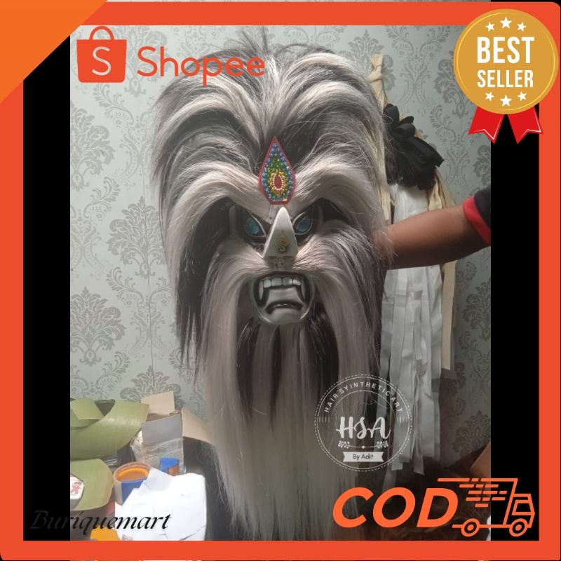 Promo Topeng ganongan/bujang ganong mata kaca putih