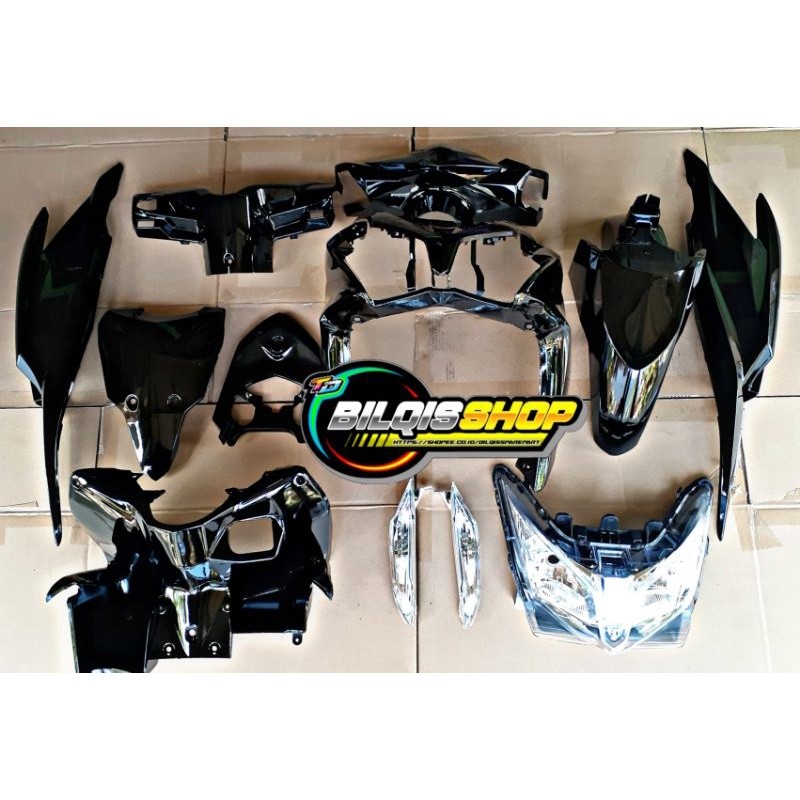 cover full set body halus honda vario 125 old lama tahun 2012-2014 hitam