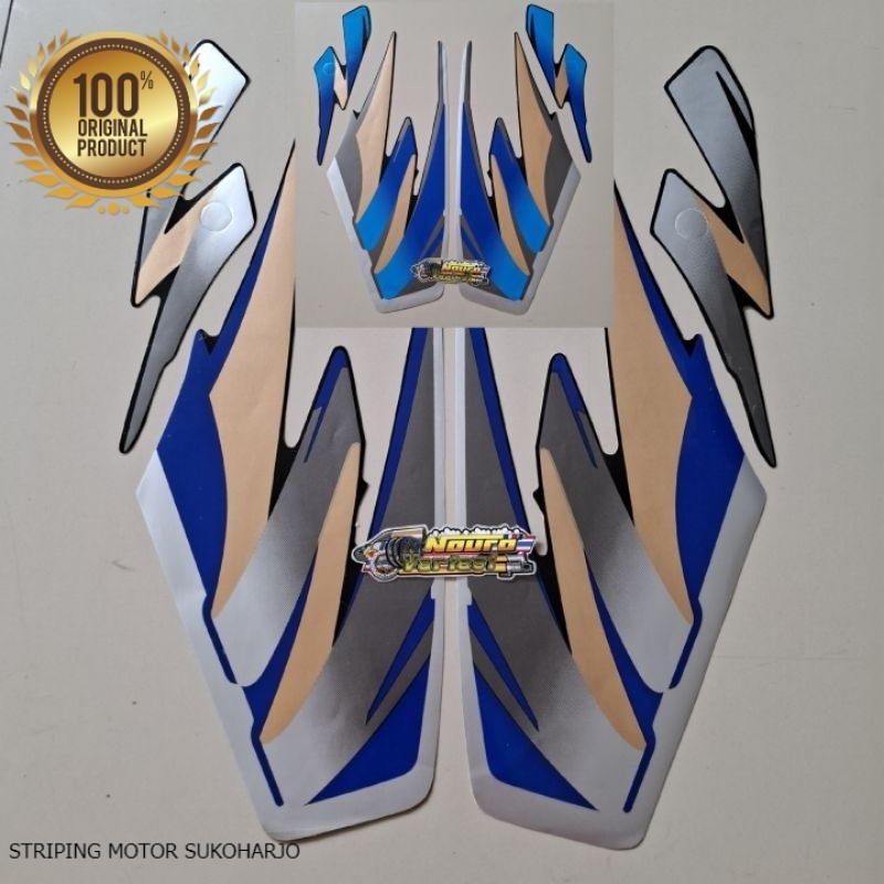 (ORI) STRIPING  yamaha RX KING 1996 silver kualitas original