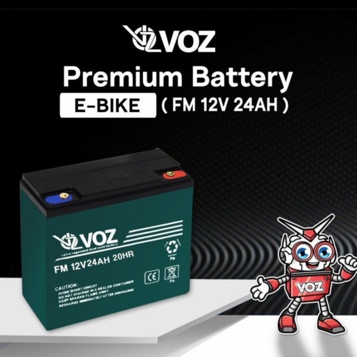 SB99 aki accu voz baterai battery e bike sepeda motor listrik 24 ah 12 volt
