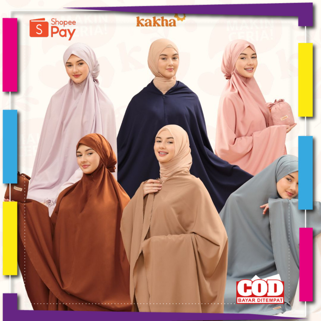 [PREMIUM ORIGINAL] KAKHA - Mukena Travel / mukenah travel / mukena parasut korea / mukena silk / muk