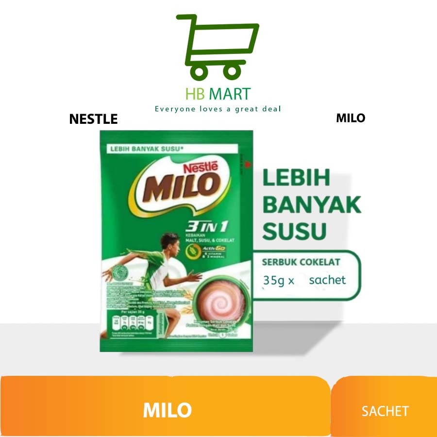 

Milo 22 gr x 10 per renceng / milo susu coklat