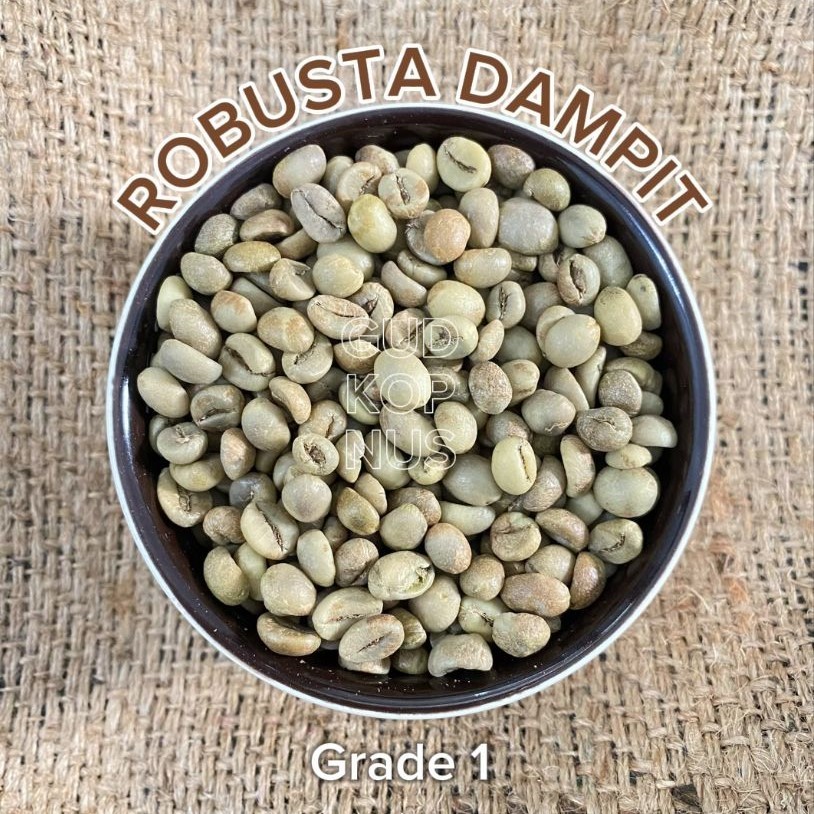 

Green Bean Robusta Dampit Natural Grade 1 - Biji Kopi Mentah 1kg by Jaad Coffee
