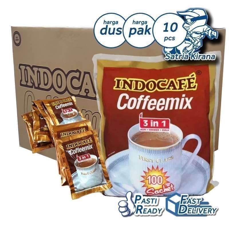 

1 DUS KOPI INDOCAFE MIX 3 IN 1 - 1 DUS X 50 RENCENG X 10 SACHET (500 SACHET X 20 GRAM)