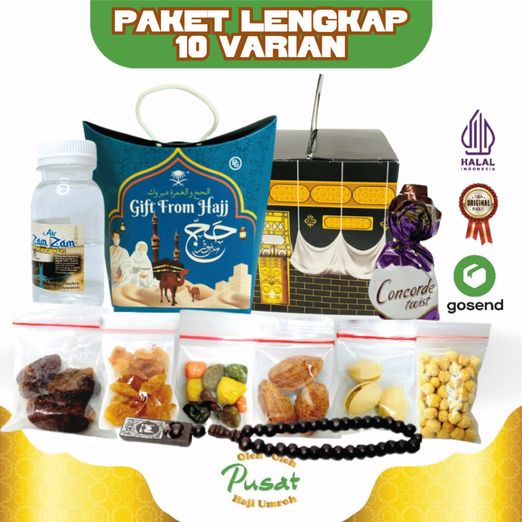 

Paket Oleh-Oleh Haji dan Umroh Grosir Ekonomis Lengkap hampers dus Kabah Kotak tengteng Tali Jinjing