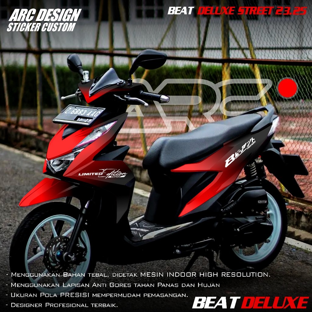 (COD PROMO) TERBARU Decal Sticker Honda Beat DELUXE STREET 2020 2021 2022 2023 Full body - Stiker Sk