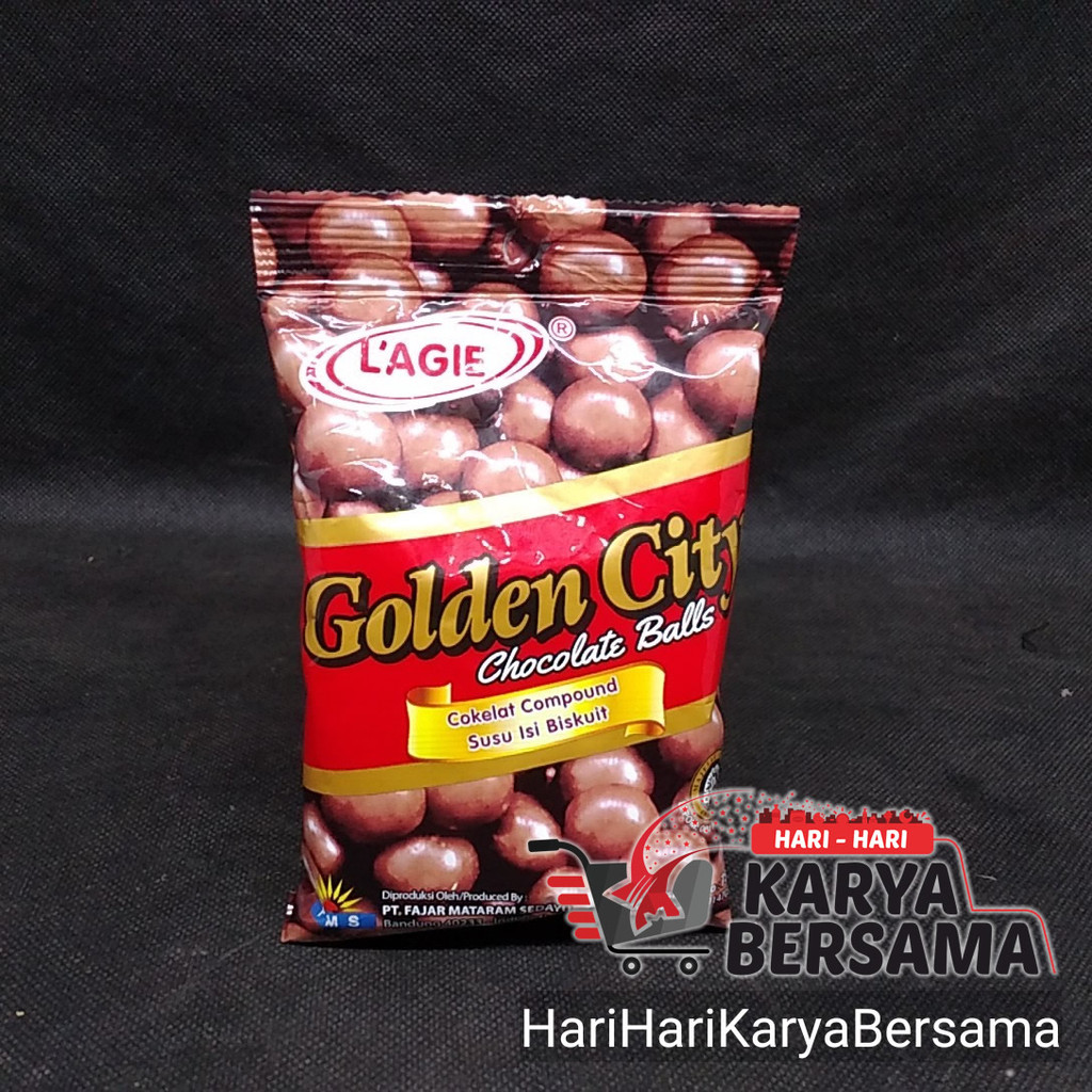 

MAKANAN RINGAN BISKUIT L'AGIE GOLDEN CITY CHOCOLATE BALLS 75GR