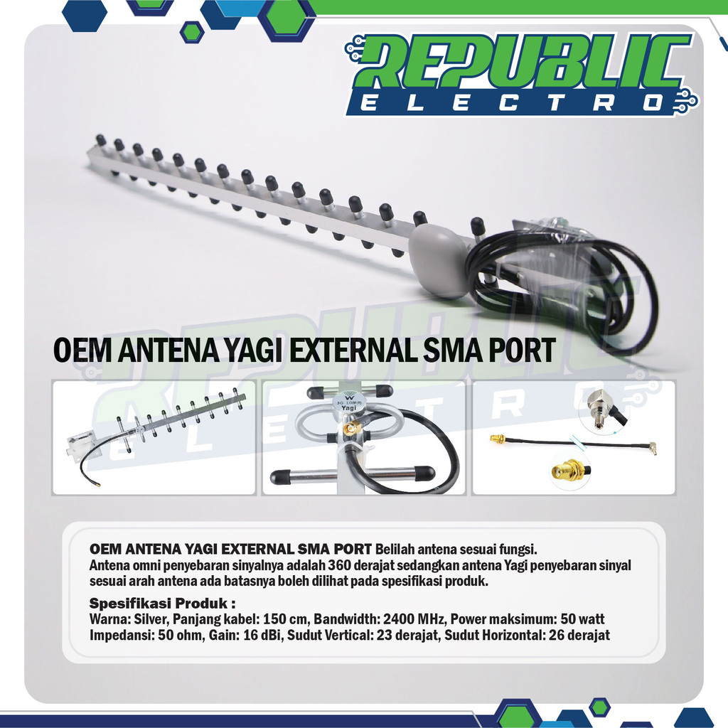 AccessGo Oem Antena Yagi External Sma Port