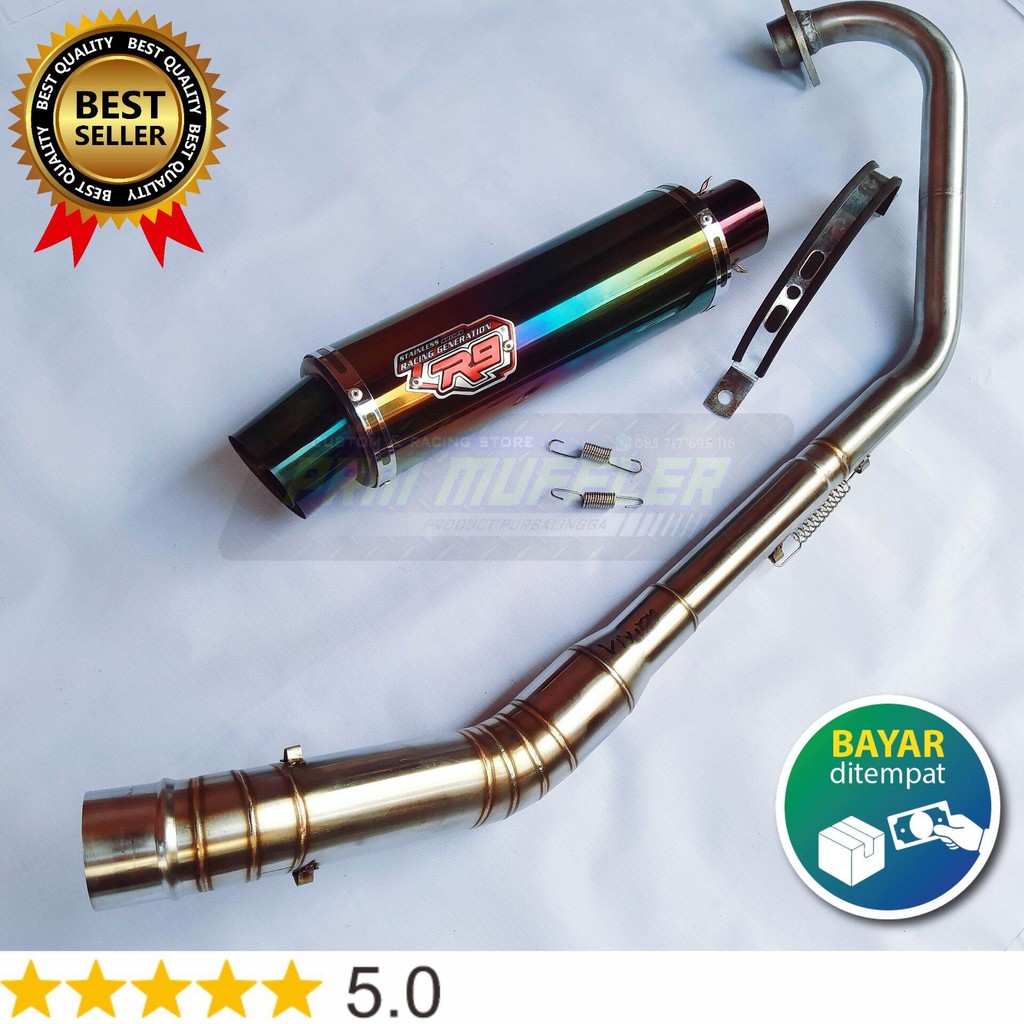 Bess seller knalpot racing R9 Mugello rainbow for V-XION Satria Fu R15V3 New CBR 150R
