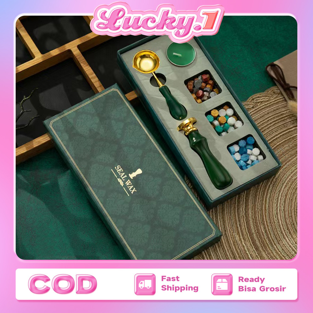 

1 Set Wax Seal Beads Warna Stamp Wax Seal Diy Sealing Wax Set Lilin Stempel Alat Wax Seal