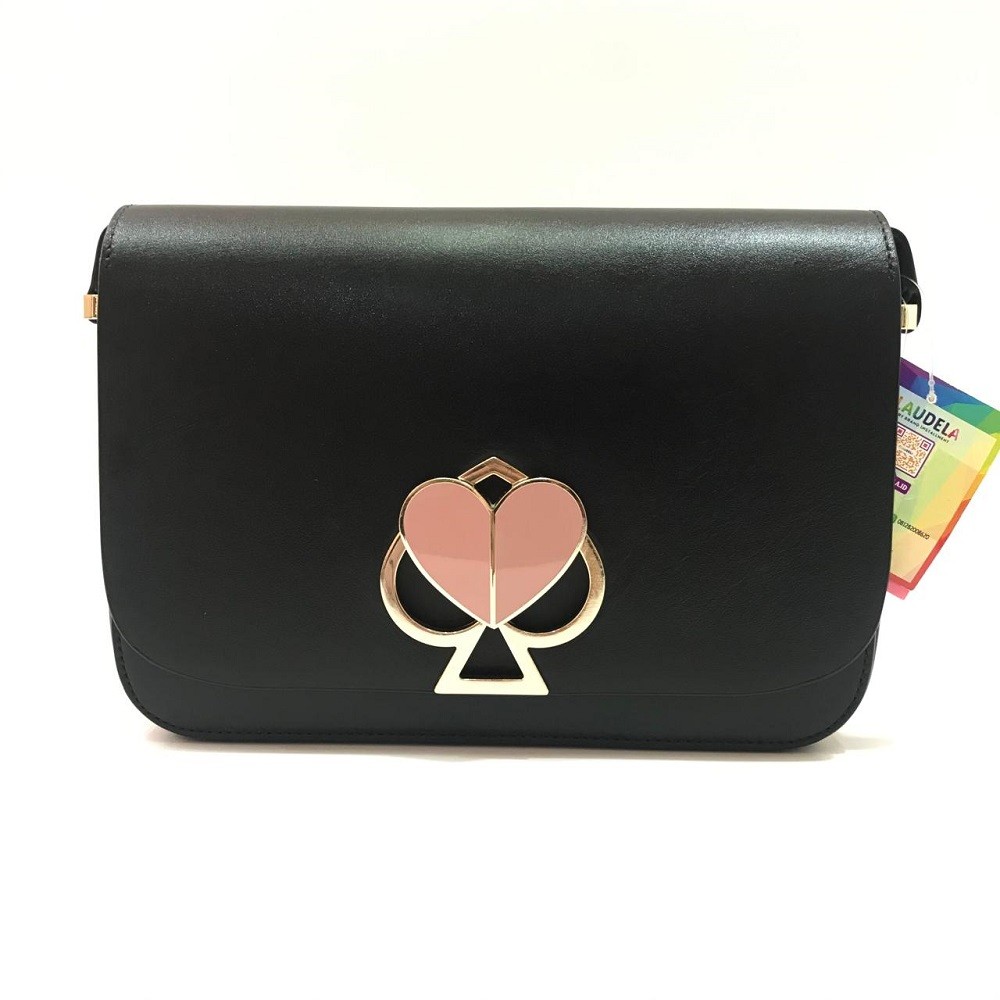 Kate Spade Nicola Twistlock Medium Shoulder Bag Black
