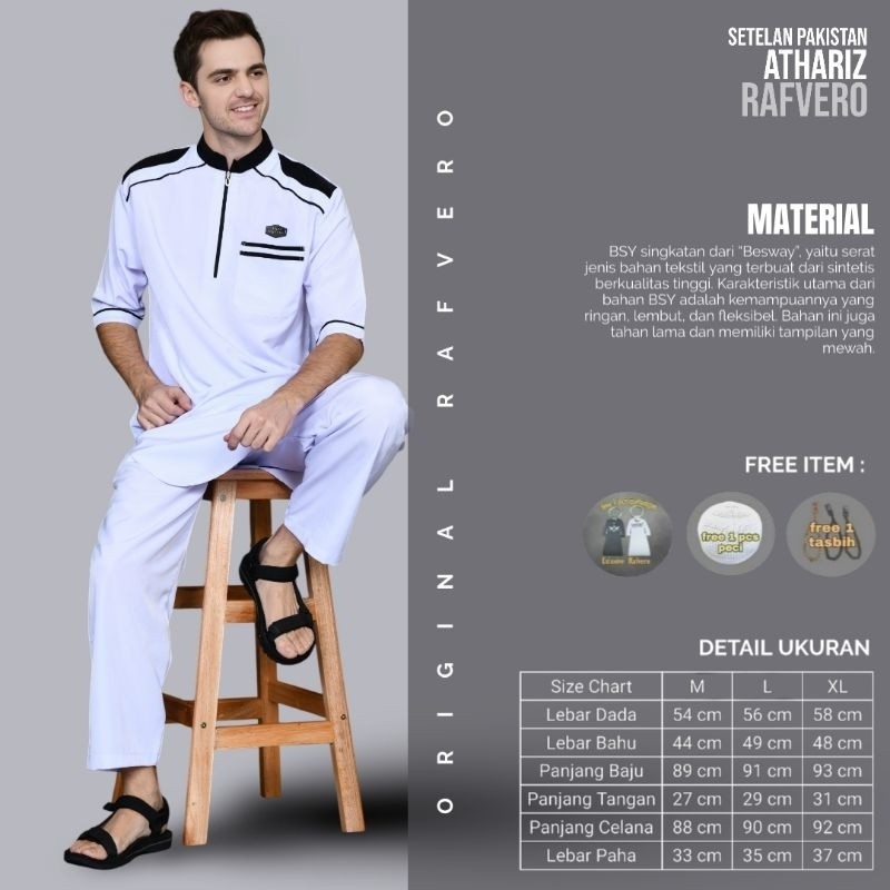 Setelan Pakistan Athariz ORIGINAL RAFVERO - Setelan Baju Koko Pria ORIGINAL RAFVERO