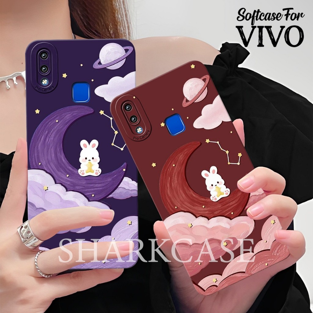 [SHARK CASE] Softcase Vivo V9 / V5 Plus / V7 Plus / Z1 Pro / V15 / V15 Pro Motif Cute Bunny Colorful