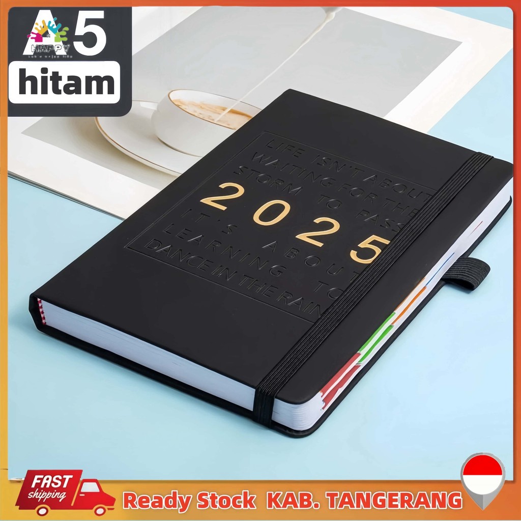 

2025Agenda Planner A5 Notebook Mingguan Bulanan Buku Diary Jurnal Perlengkapan Kantor Sekolah Jadwal Alat Tulis