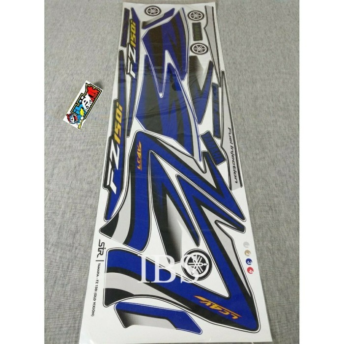 STRIPING VIXION OLD FZ150I VARIASI LAMA FZ 150 I BIRU POLET STIKER