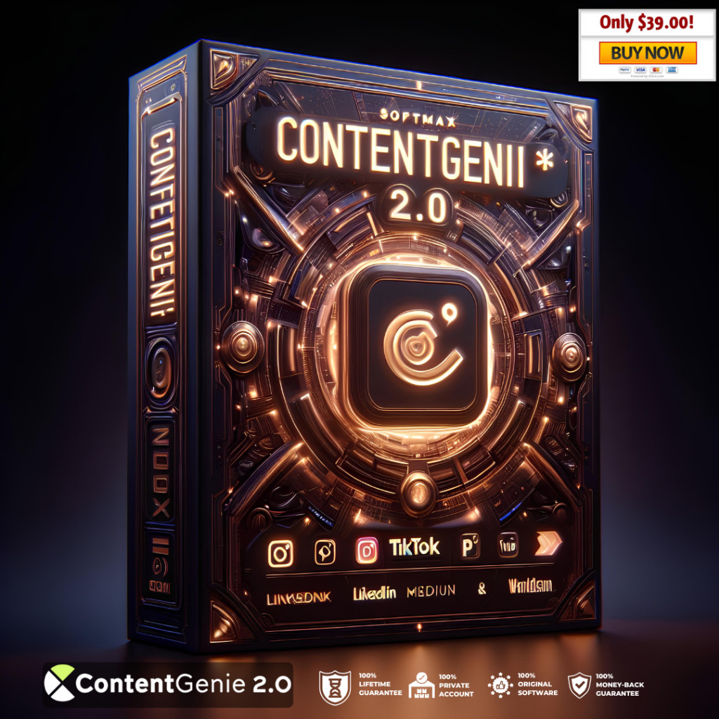 ContentGenie 2.0 - 100% Konten Asli ke Akun Media Sosial & Situs Web Anda Dalam Waktu Kurang dari 60