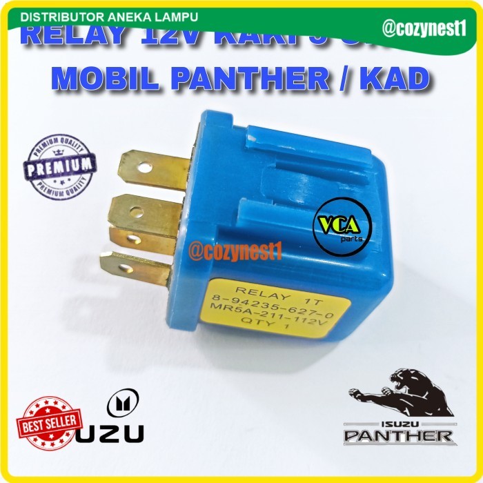 Promo RELAY 12V KAKI 5 ( 5P ) UNTUK MOBIL PANTHER/KAD.